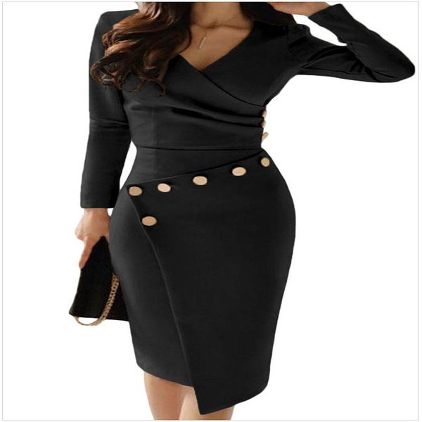 casual dresses the women's v-neck pleats are pencil and designed in shape of long omighty, Black;gray
casual dresses the women's v-neck pleats are pencil and designed in shape of long omighty, Black;gray