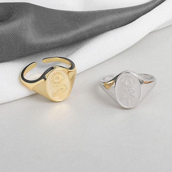cluster rings 100% 925 sterling silver sweet sunflower original jewelry ladies open party women birthday gift never fade, Golden;silver
cluster rings 100% 925 sterling silver sweet sunflower original jewelry ladies open party women birthday gift never fade, Golden;silver