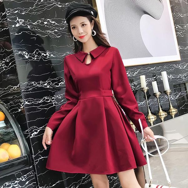 casual dresses women's spring autumn dress retro korean style solid color long-sleeved slim and thin short female ll781, Black;gray
casual dresses women's spring autumn dress retro korean style solid color long-sleeved slim and thin short female ll781, Black;gray