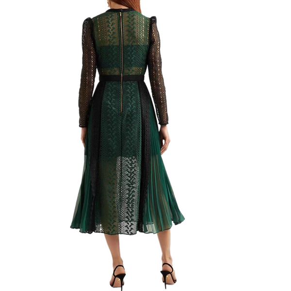 2021smthma women long sleeve runway dress autumn new fashion green patchwork pleated lace dresses vestidos, Black;gray
2021smthma women long sleeve runway dress autumn new fashion green patchwork pleated lace dresses vestidos, Black;gray