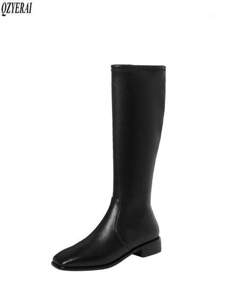 boots winter genuine leather knee high women motorcycle square head warm stretch shoes1, Black
boots winter genuine leather knee high women motorcycle square head warm stretch shoes1, Black