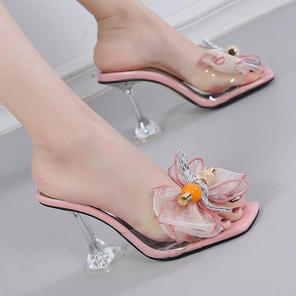 big size colors transparent crystal women's slippers 2021 wedge heel shoes slides high heels women fashion bow sandals, Black
big size colors transparent crystal women's slippers 2021 wedge heel shoes slides high heels women fashion bow sandals, Black