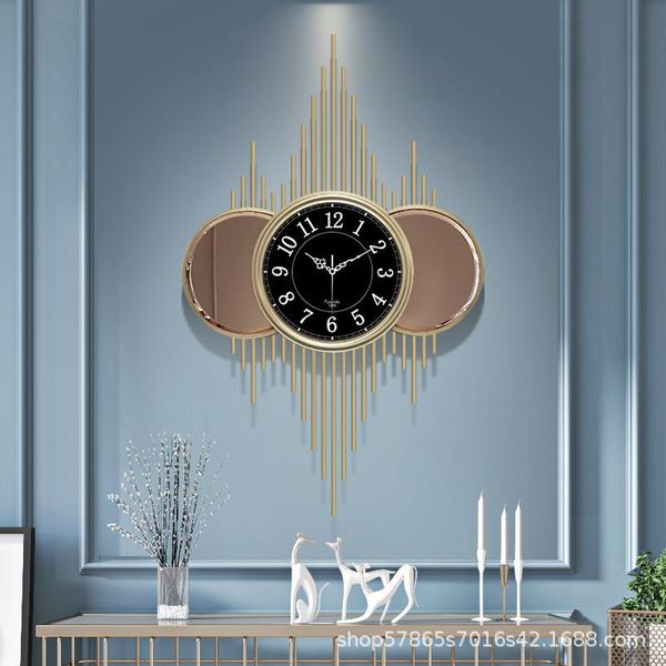 creative personality light luxury living room clock fashion decorative iron art silent wall clocks 
creative personality light luxury living room clock fashion decorative iron art silent wall clocks