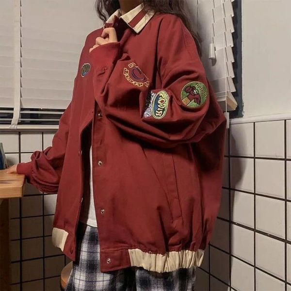 women's jackets bf style loose women solid color female fashion epaulettes baseball uniform jacket coats for long design, Black;brown
women's jackets bf style loose women solid color female fashion epaulettes baseball uniform jacket coats for long design, Black;brown