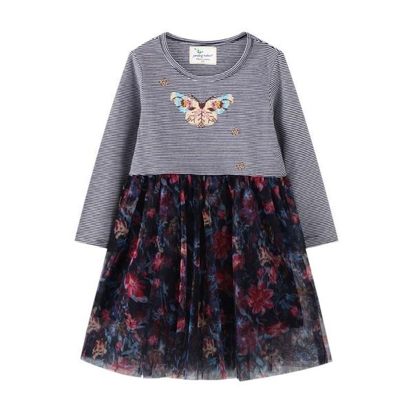 girl's dresses jumping meters autumn spring girls dressese butterfly embroidery selling long sleeve children's stripe clothes mesh, Red;yellow
girl's dresses jumping meters autumn spring girls dressese butterfly embroidery selling long sleeve children's stripe clothes mesh, Red;yellow