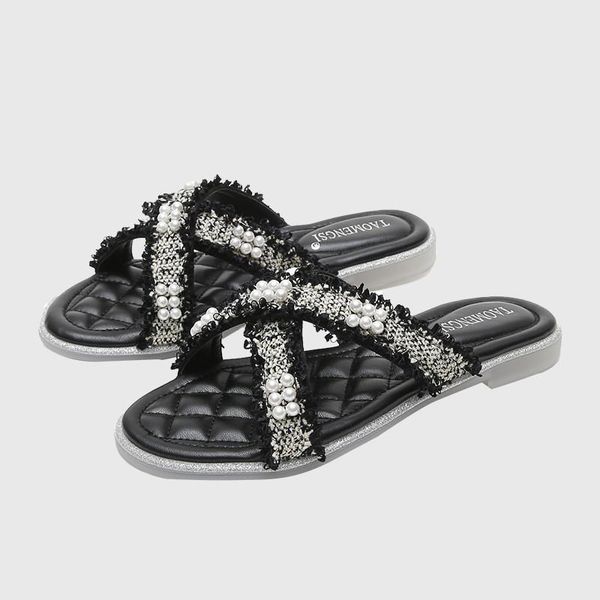 slippers women summer slides transparent heel flat shoes female pantofle low 2021 rubber scandals round toe basic fabric, Black
slippers women summer slides transparent heel flat shoes female pantofle low 2021 rubber scandals round toe basic fabric, Black