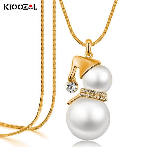 pendant necklaces kioozol snowman shape solid pearl micro inlay cz gold silver color long necklace christmas jewelry gift 386 ko3
pendant necklaces kioozol snowman shape solid pearl micro inlay cz gold silver color long necklace christmas jewelry gift 386 ko3