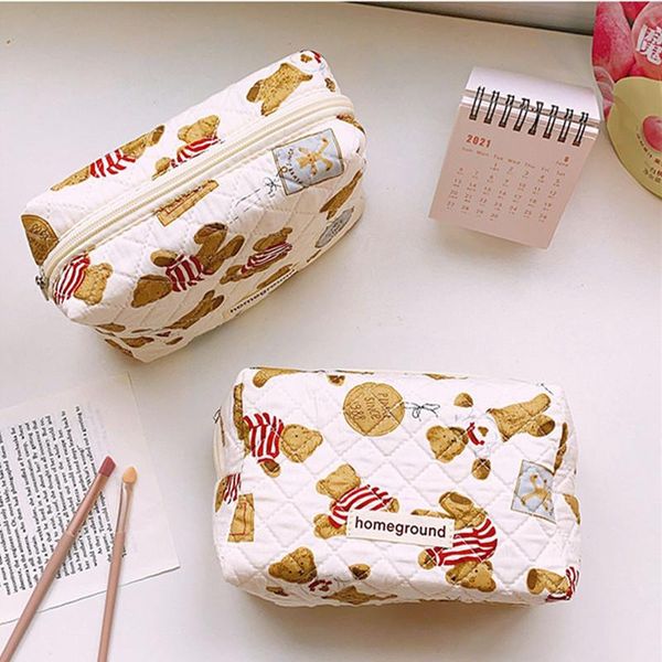 cosmetic bags & cases cute cookie bear bag large capacity storage toilet cartoon portable makeup organizer girls cotton embroidery pouch
cosmetic bags & cases cute cookie bear bag large capacity storage toilet cartoon portable makeup organizer girls cotton embroidery pouch