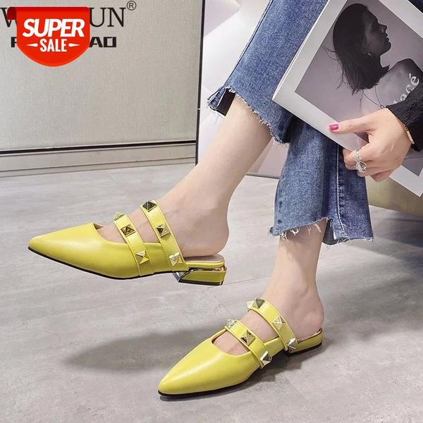 WDHKUN 2021 New Brand Women Flat Slippers Fashion Rivet Close Toe Mule Shoes Slip on Casual Loafers Outdoor Slides Flip Flops #uH2k, Black
WDHKUN 2021 New Brand Women Flat Slippers Fashion Rivet Close Toe Mule Shoes Slip on Casual Loafers Outdoor Slides Flip Flops #uH2k, Black