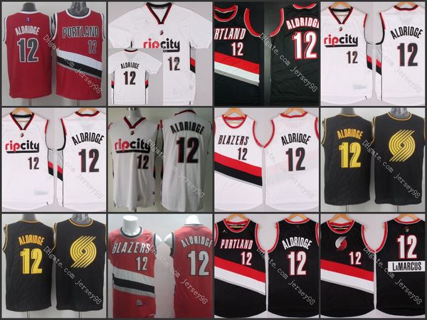 portland trail blazers men #12 lamarcus aldridge white retro basketball jersey, Black
portland trail blazers men #12 lamarcus aldridge white retro basketball jersey, Black