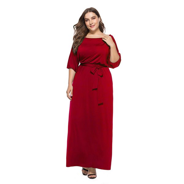 autumn and winter stretch new plus size women's dress one-word neck sleeves with tie, Black
autumn and winter stretch new plus size women's dress one-word neck sleeves with tie, Black