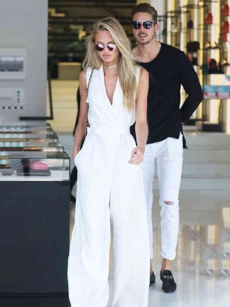 Women's Jumpsuits & Rompers white fashion suit necklace with women's overalls WW4Y, Black;white
Women's Jumpsuits & Rompers white fashion suit necklace with women's overalls WW4Y, Black;white