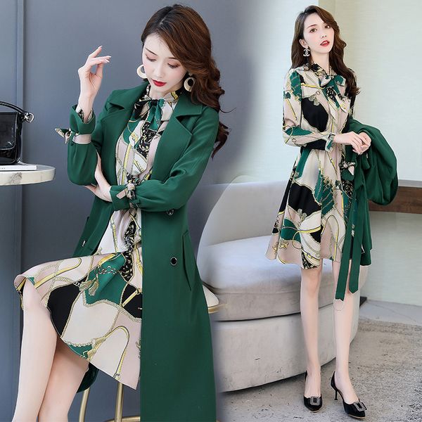 women knee length dress suits sashes double breasted blazer long sleeve dresses work ladies office wear 2 piece set green suite 201009, White;black
women knee length dress suits sashes double breasted blazer long sleeve dresses work ladies office wear 2 piece set green suite 201009, White;black