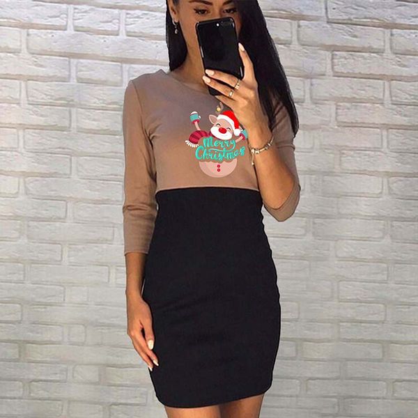woman dress contrast stitching three quarter long-sleeved polyester navidad fashion o neck dresses cute streetwear women clothes autumn, Black;gray
woman dress contrast stitching three quarter long-sleeved polyester navidad fashion o neck dresses cute streetwear women clothes autumn, Black;gray