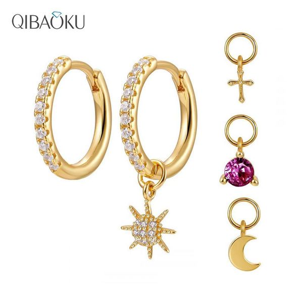 hoop & huggie black zircon earrings for women round circle jewelry 100% plata de ley 925 sterling silver, Golden;silver
hoop & huggie black zircon earrings for women round circle jewelry 100% plata de ley 925 sterling silver, Golden;silver