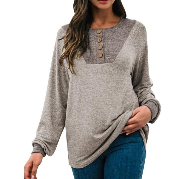 women's sweaters women splicing t-shirts spring autumn long stitching sweater sleeve o neck buttons casual t-shirt 2021 female, White;black
women's sweaters women splicing t-shirts spring autumn long stitching sweater sleeve o neck buttons casual t-shirt 2021 female, White;black