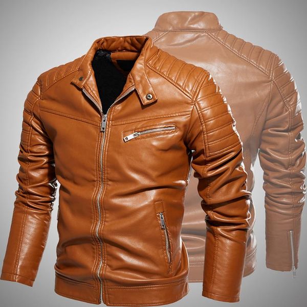 men's jackets men motorcycle leather jacket arrive velvet warm man pu coats waterproof biker, Black;brown
men's jackets men motorcycle leather jacket arrive velvet warm man pu coats waterproof biker, Black;brown