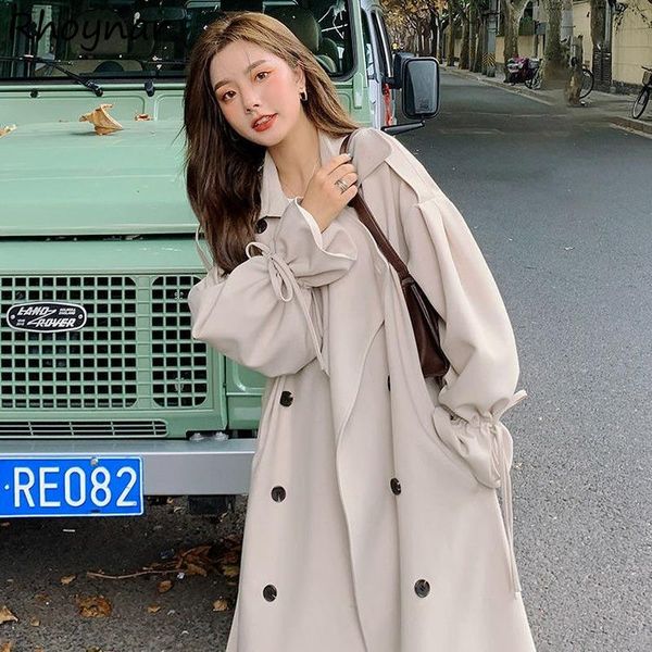 women's trench coats women double breasted british style stylish simple loose all-match solid tender vintage students autumn outwear, Tan;black
women's trench coats women double breasted british style stylish simple loose all-match solid tender vintage students autumn outwear, Tan;black
