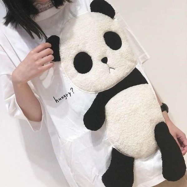 men's women's t-shirts plus size couples japanese sweet cute panda embroidery letter printing loose short-sleeved tshirt t-shirt, White
men's women's t-shirts plus size couples japanese sweet cute panda embroidery letter printing loose short-sleeved tshirt t-shirt, White