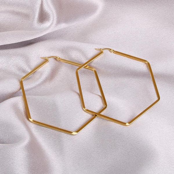 hoop & huggie stainless steel big earring for women gold color shape geometry wholesale ear accessories fashion jewelry 2021, Golden;silver
hoop & huggie stainless steel big earring for women gold color shape geometry wholesale ear accessories fashion jewelry 2021, Golden;silver
