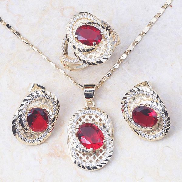 earrings & necklace love monologue elegant red crystal cubic zirconia necklace/pendant/earrings/rings yellow gold color women jewelry sets k, Silver
earrings & necklace love monologue elegant red crystal cubic zirconia necklace/pendant/earrings/rings yellow gold color women jewelry sets k, Silver