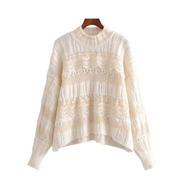 winter ruffle lace knitted sweater women pullovers 2021 long sleeve irregular korean vintage chic women's sweaters, White;black
winter ruffle lace knitted sweater women pullovers 2021 long sleeve irregular korean vintage chic women's sweaters, White;black