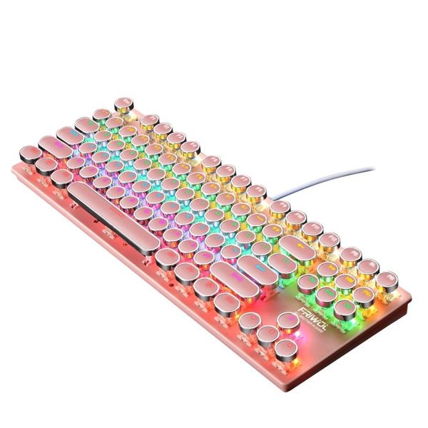 keyboards 87 keys punk wired mechanical keyboard metal panel round rgb led backlight usb gamer novelty
keyboards 87 keys punk wired mechanical keyboard metal panel round rgb led backlight usb gamer novelty