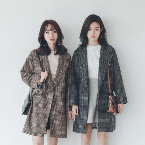 women's wool & blends make winter girlfriends of preppy style long thickening cloth coat, Black
women's wool & blends make winter girlfriends of preppy style long thickening cloth coat, Black