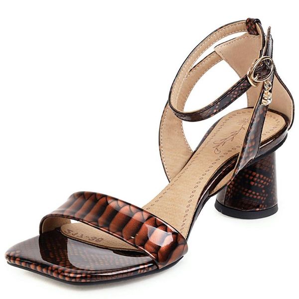 fashion female party prom handmade brand shoes woman cover heel rhinestone sandals women snake print, Black
fashion female party prom handmade brand shoes woman cover heel rhinestone sandals women snake print, Black