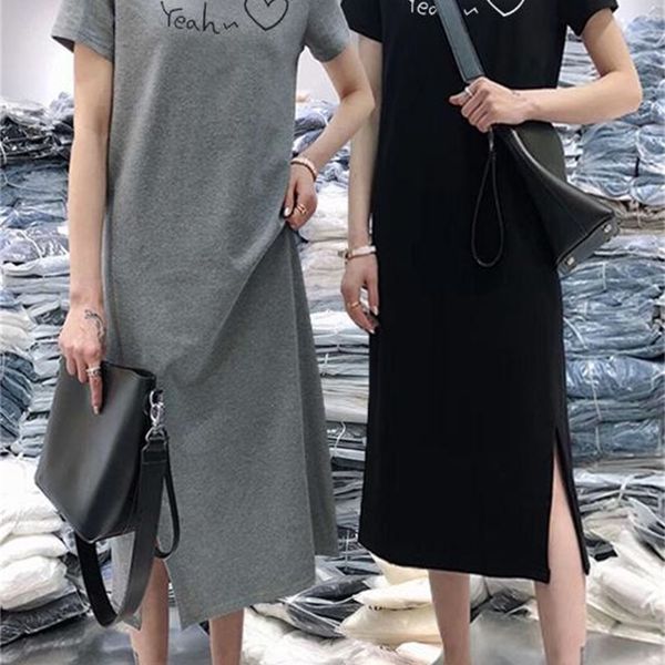 casual dresses summer women dress letter solid simple bottoming short sleeve print midi black girl o-neck clothes vestidos sxri, Black;gray
casual dresses summer women dress letter solid simple bottoming short sleeve print midi black girl o-neck clothes vestidos sxri, Black;gray