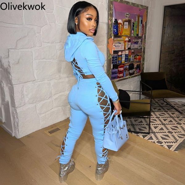 women's two piece pants olivekwok 2021 autumn woman sets long sleeve tracksuit fashion hooded hollow out solid two-piece suits, White
women's two piece pants olivekwok 2021 autumn woman sets long sleeve tracksuit fashion hooded hollow out solid two-piece suits, White