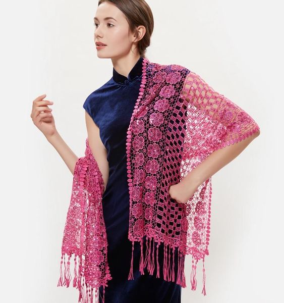 scarves women lace hollowing sequins embroidery fringed shawl and scarf all-match ladies cheongsam evening wedding shawls tippet, Blue;gray
scarves women lace hollowing sequins embroidery fringed shawl and scarf all-match ladies cheongsam evening wedding shawls tippet, Blue;gray