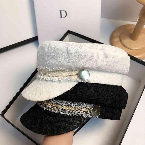 new products in autumn and summer: thin lace navy cap, little fragrance, fashionable su beret, women's net red, versatile, designer cap, Blue;gray
new products in autumn and summer: thin lace navy cap, little fragrance, fashionable su beret, women's net red, versatile, designer cap, Blue;gray