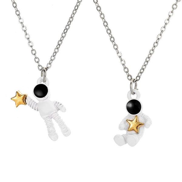pendant necklaces personality white enamel astronaut necklace for women metal gold star cartoon man couple hip hop accessories, Silver
pendant necklaces personality white enamel astronaut necklace for women metal gold star cartoon man couple hip hop accessories, Silver
