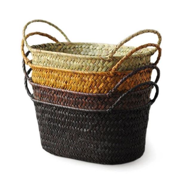 storage baskets handmade diy straw flower pot basket fruit sundries organizer rattan plant box useful cesto panier de rangement
storage baskets handmade diy straw flower pot basket fruit sundries organizer rattan plant box useful cesto panier de rangement