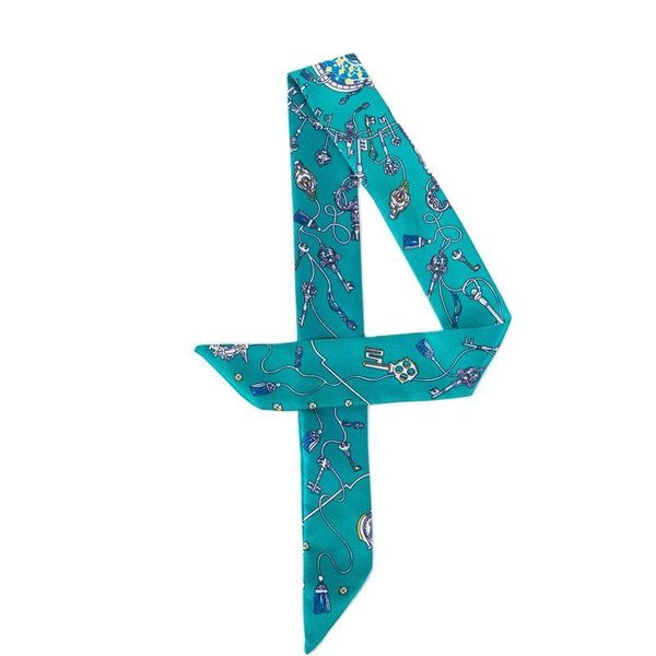 key chain scarf female designer brand skinny long tie bag handle ribbon headband sunscreen shawl c73 scarves, Blue;gray
key chain scarf female designer brand skinny long tie bag handle ribbon headband sunscreen shawl c73 scarves, Blue;gray