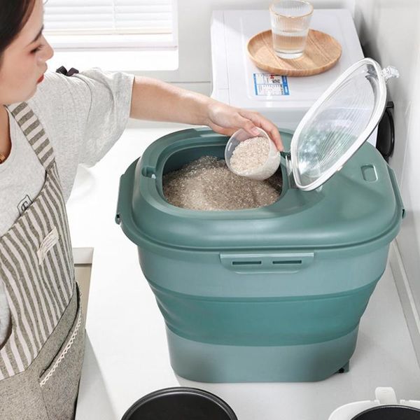 storage bottles & jars 25kg rice container foldable double sealing ring box anti-moisture household flour holder for kitchen
storage bottles & jars 25kg rice container foldable double sealing ring box anti-moisture household flour holder for kitchen