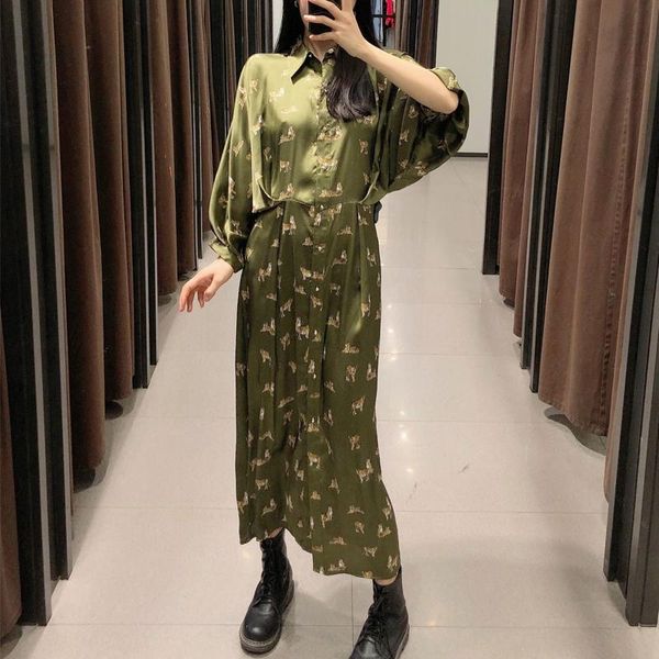 casual dresses spring and autumn women's printed lapel long sleeve loose dress, Black;gray
casual dresses spring and autumn women's printed lapel long sleeve loose dress, Black;gray