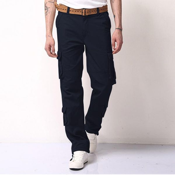 men's pants loose casual autumn fashion multi-pocket cargo straight solid color outdoor overalls zipper up trousers, Black
men's pants loose casual autumn fashion multi-pocket cargo straight solid color outdoor overalls zipper up trousers, Black