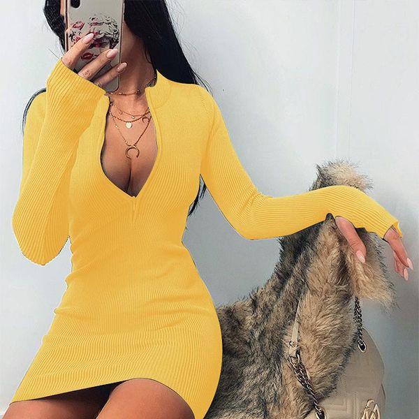 casual dresses zipper slim round neck solid color bag hip dress fall winter ladies hedging cotton robes femme vestidos 2021, Black;gray
casual dresses zipper slim round neck solid color bag hip dress fall winter ladies hedging cotton robes femme vestidos 2021, Black;gray