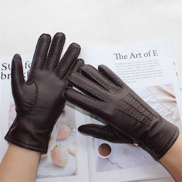 women' deerskin gloves leather color fashion wool knitted lining hand-stitched outdoor driving and cycling warm gloves 220112, Blue;gray
women' deerskin gloves leather color fashion wool knitted lining hand-stitched outdoor driving and cycling warm gloves 220112, Blue;gray