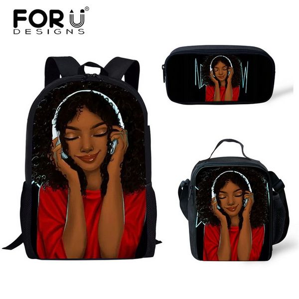 girl's schoolbag pattern men's and women's fashion trend simple set
