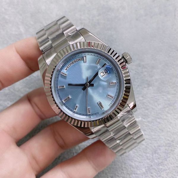 quality men watch high automatic movement double date ice blue dial 316 stainless band, Slivery;brown
quality men watch high automatic movement double date ice blue dial 316 stainless band, Slivery;brown