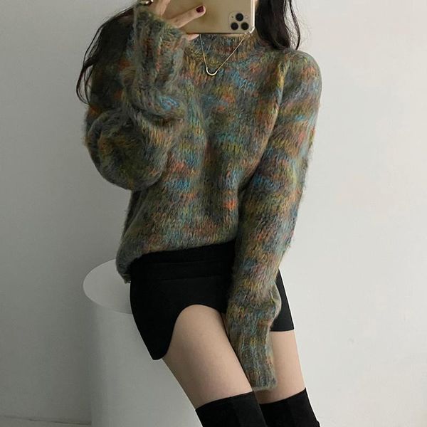 autumn feminine loose all match soft sweet 2021 retro women printing sweater pullovers thick knitted casual women's sweaters, White;black
autumn feminine loose all match soft sweet 2021 retro women printing sweater pullovers thick knitted casual women's sweaters, White;black