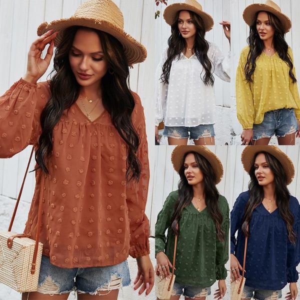 spring summer women v-neck long-sleeved chiffon t-shirt plus size spot blouse women's, White
spring summer women v-neck long-sleeved chiffon t-shirt plus size spot blouse women's, White