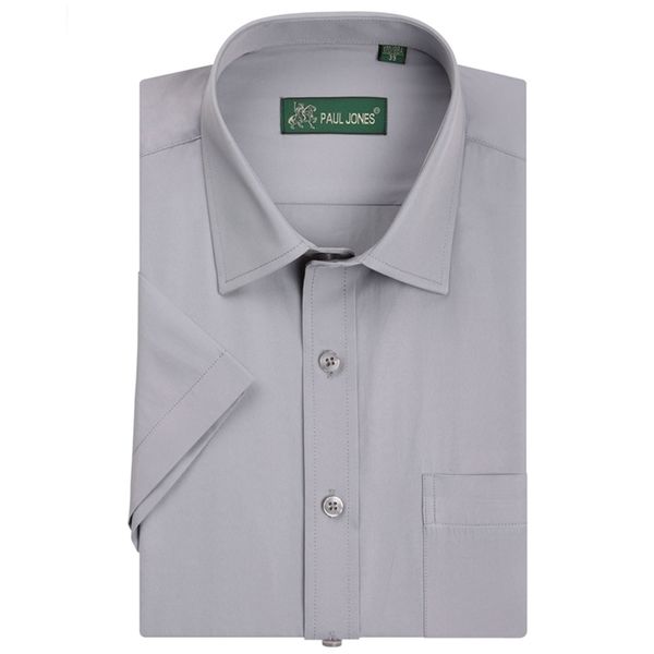 men's short sleeve shirts men business formal dress social shirt classic style brand non-iron male office wear 210626, White;black
men's short sleeve shirts men business formal dress social shirt classic style brand non-iron male office wear 210626, White;black