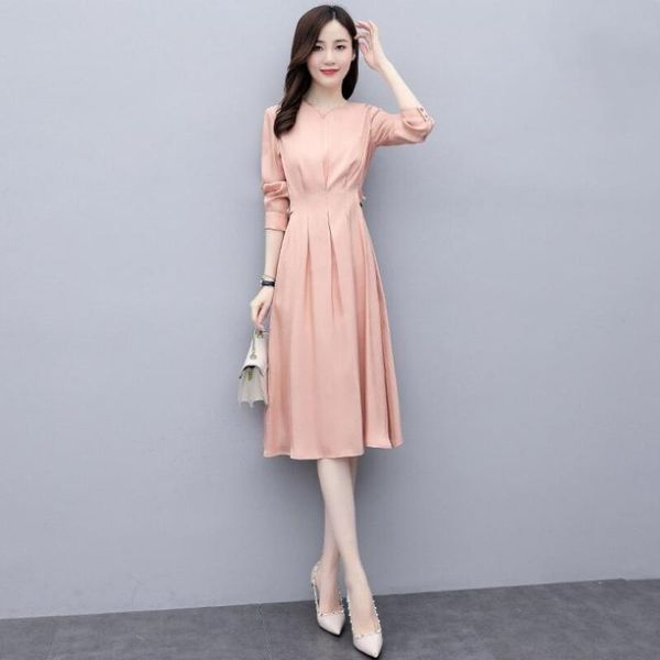 casual dresses fashion spring and autumn women dress o-ncek pink long sleeve sweet beautiful gril dersses large size 3xxl. ., Black;gray
casual dresses fashion spring and autumn women dress o-ncek pink long sleeve sweet beautiful gril dersses large size 3xxl. ., Black;gray