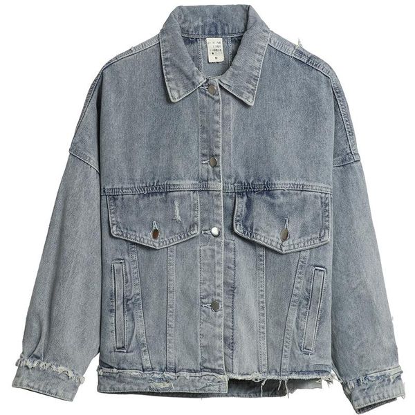 rlyaeiz women denim jacket 2021 spring korean fashion vintage basic coats jeans coat long sleeve frayed short jackets women's, Black;brown
rlyaeiz women denim jacket 2021 spring korean fashion vintage basic coats jeans coat long sleeve frayed short jackets women's, Black;brown