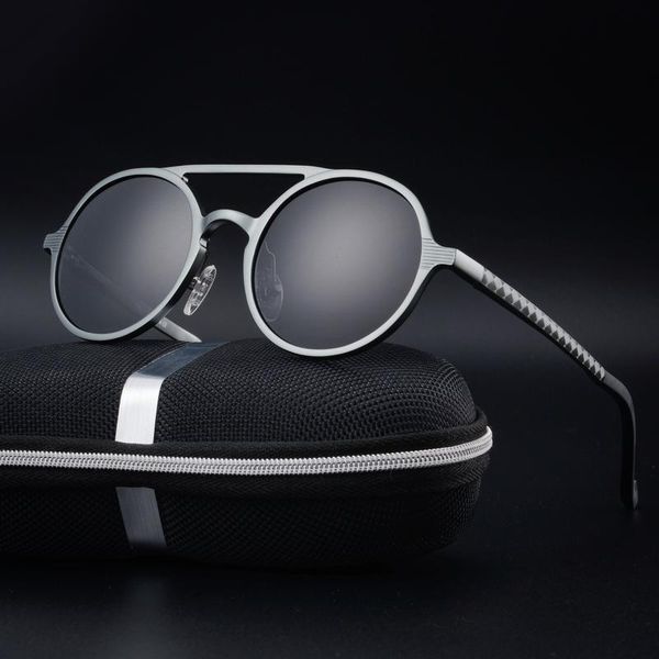 sunglasses vintage aluminum magnaseum hd polarized for men punk round brand design sun glasses driving eyewear uv400 lentes sol, White;black
sunglasses vintage aluminum magnaseum hd polarized for men punk round brand design sun glasses driving eyewear uv400 lentes sol, White;black