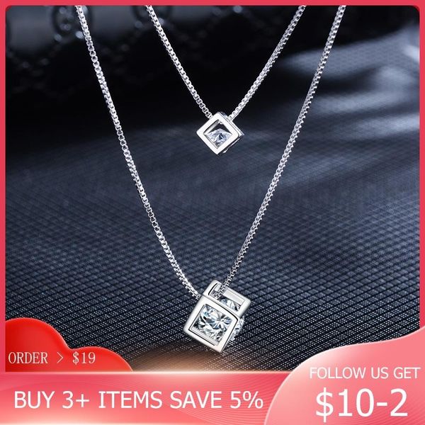 pendant necklaces codemonkey cube double necklace fashion 2021 design jewelry n178, Silver
pendant necklaces codemonkey cube double necklace fashion 2021 design jewelry n178, Silver